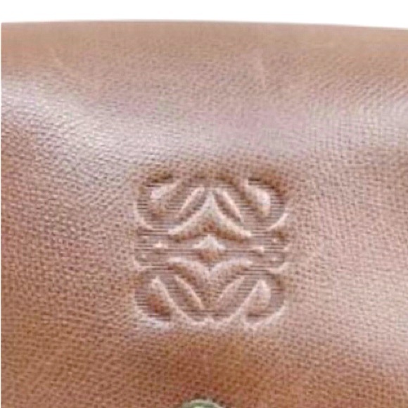 LOEWE Brown & Green Leather Single Flap Shoulder Bag UNISEX - Picture 10 of 11